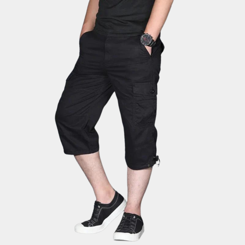 Enzio - Pantalon cargo stylé trois-quarts pour hommes