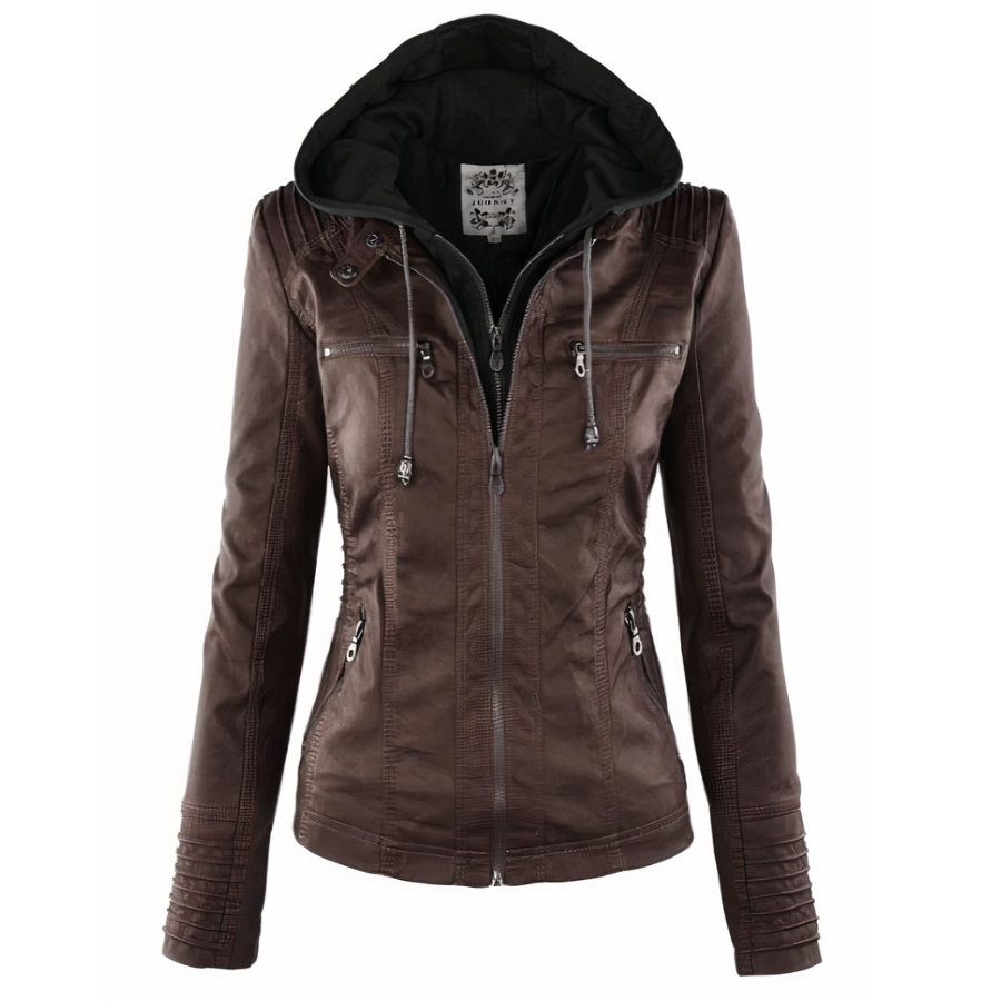 Lunaire | Veste en Cuir Élégante avec Doublure Thermique pour Femmes