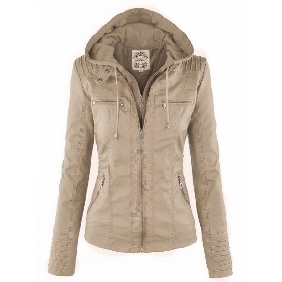 Lunaire | Veste en Cuir Élégante avec Doublure Thermique pour Femmes