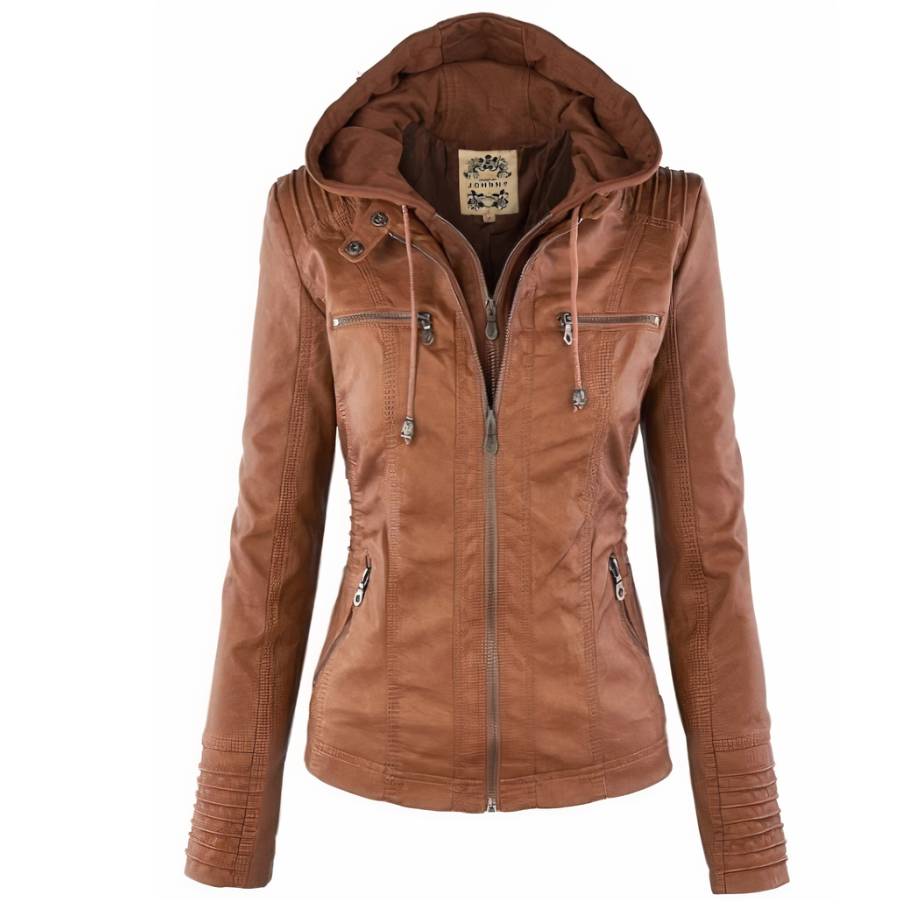 Lunaire | Veste en Cuir Élégante avec Doublure Thermique pour Femmes