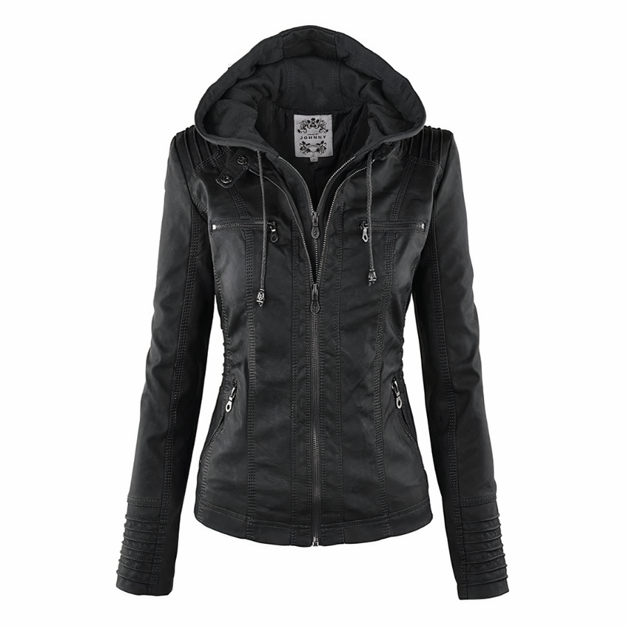 Lunaire | Veste en Cuir Élégante avec Doublure Thermique pour Femmes