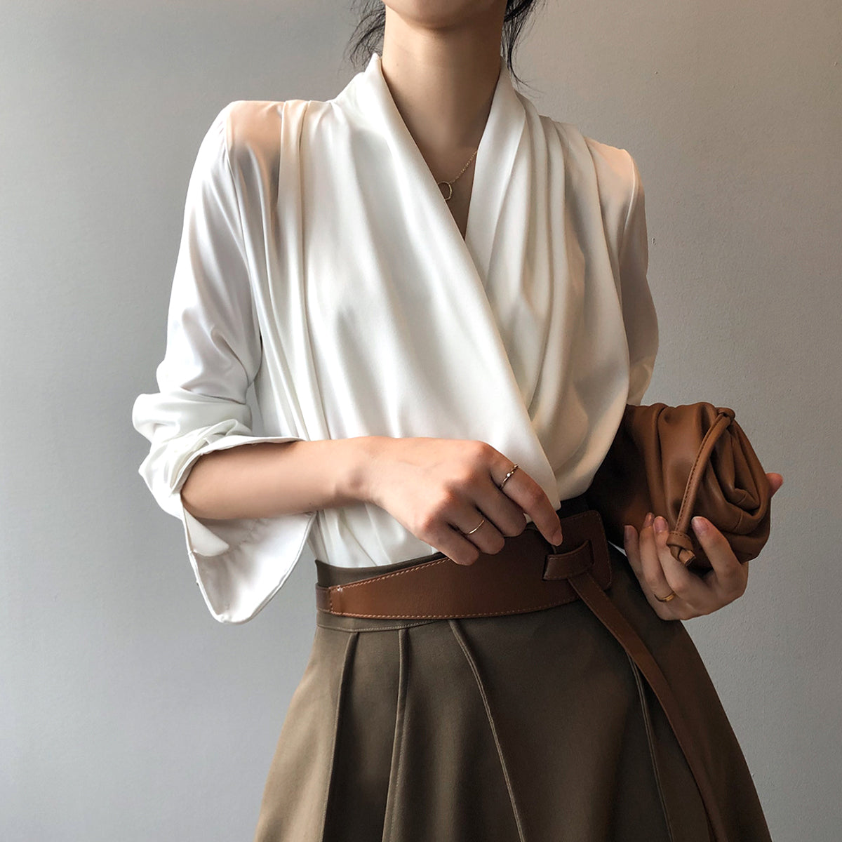 Isabelle | Blouse en Satin avec Design Élégant et Texture Soigneuse pour Femmes