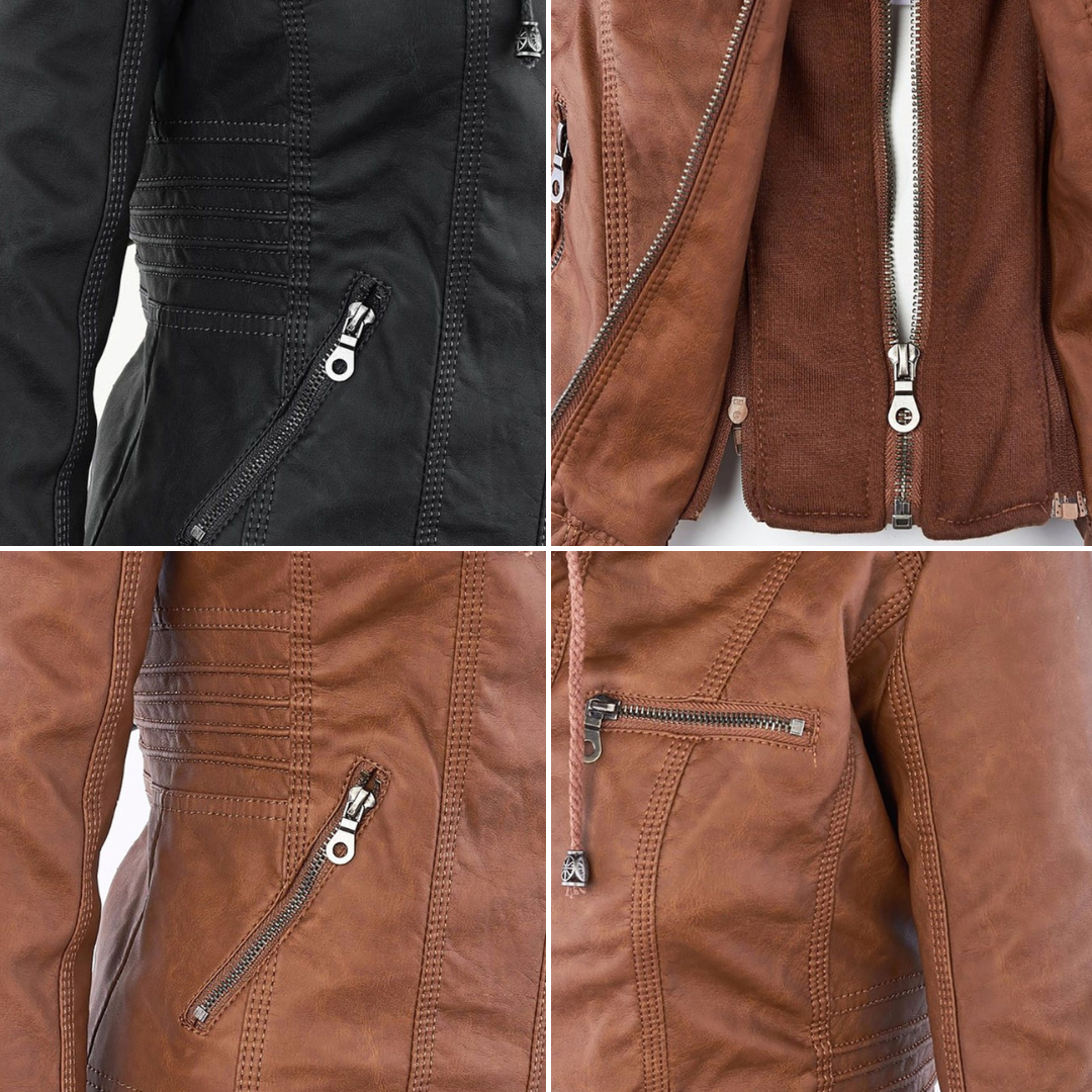 Livia | Veste en Cuir avec Doublure Thermique et Élégance pour Femmes