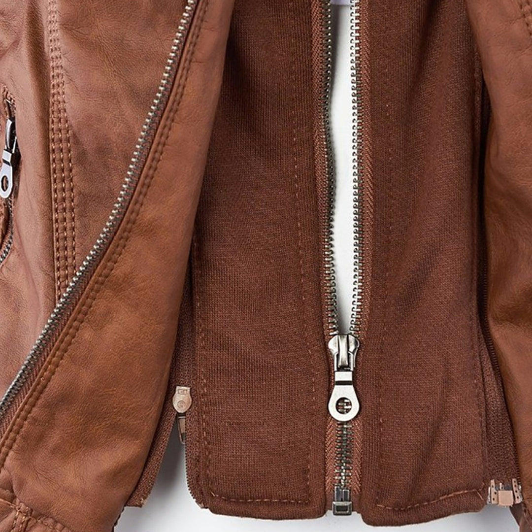 Livia | Veste en Cuir avec Doublure Thermique et Élégance pour Femmes
