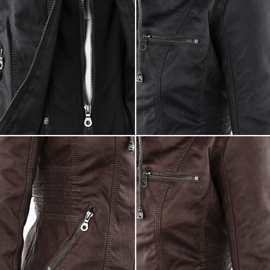 Livia | Veste en Cuir avec Doublure Thermique et Élégance pour Femmes