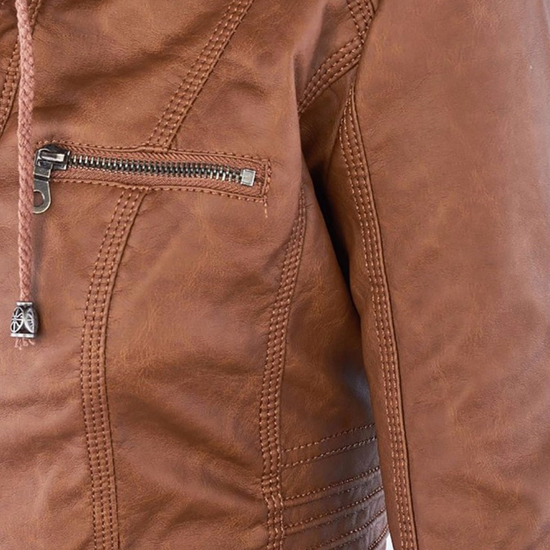 Livia | Veste en Cuir avec Doublure Thermique et Élégance pour Femmes