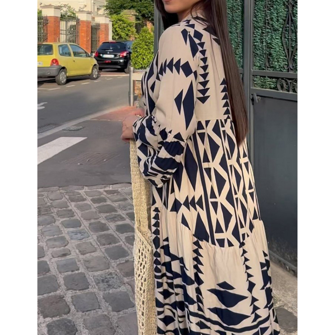 Lunaire | Robe Bohème avec Imprimés Boho-Chic et Détails Faits Main pour Femmes