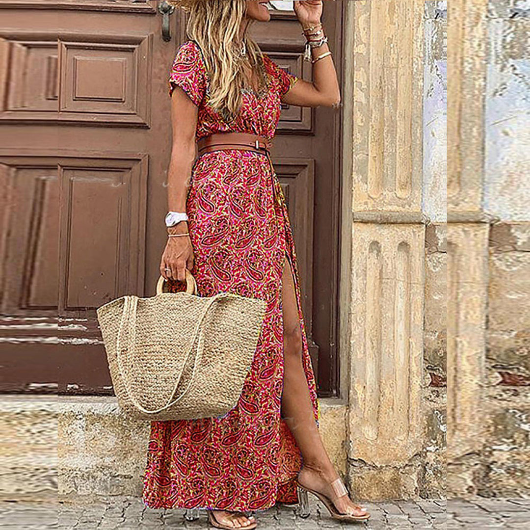 Lunaire | Robe Bohème Chic avec Tissus de Haute Qualité et Motifs Variés pour Femmes