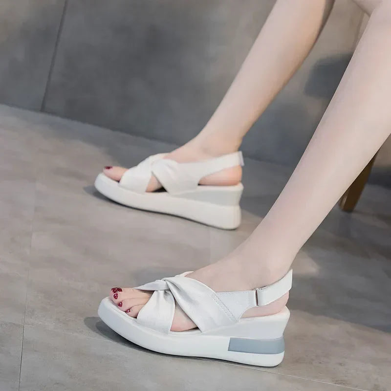Lysandra | Sandales d'été avec Confort Optimal et Talon Compensé pour Femmes
