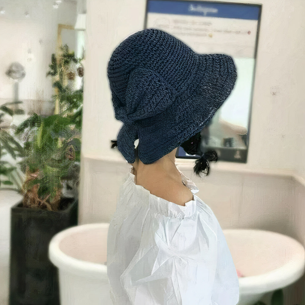 Elna - Chapeau d'été pliable avec nœud