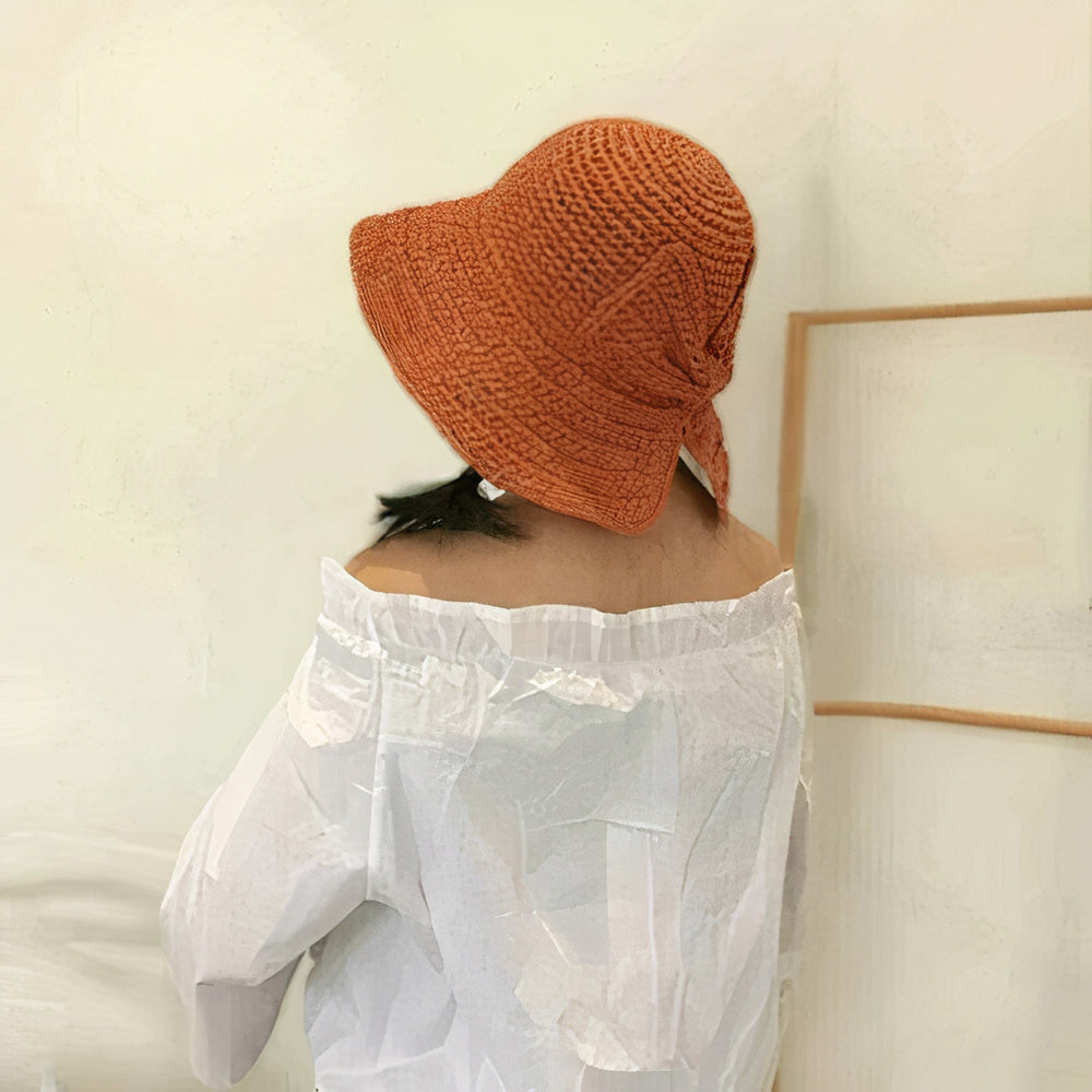 Elna - Chapeau d'été pliable avec nœud