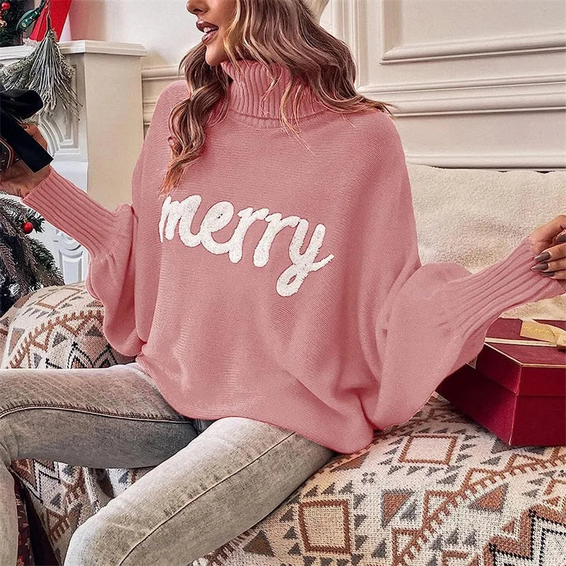 Céleste | Pull à Col Roulé avec Design Festif et Confort Douillet pour Noël