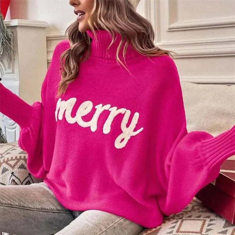 Céleste | Pull à Col Roulé avec Design Festif et Confort Douillet pour Noël