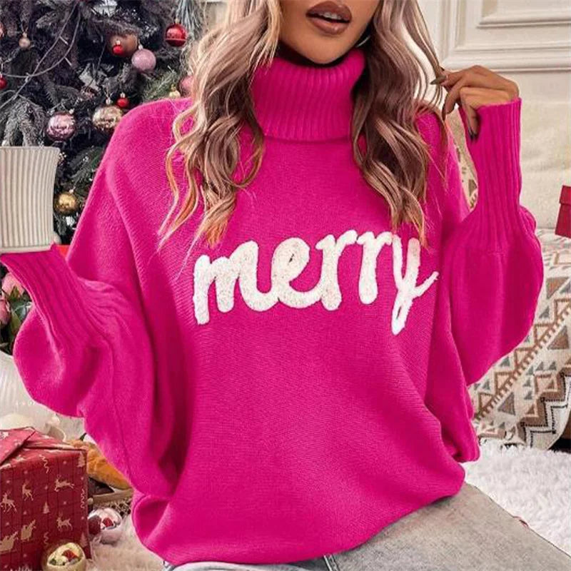 Céleste | Pull à Col Roulé avec Design Festif et Confort Douillet pour Noël