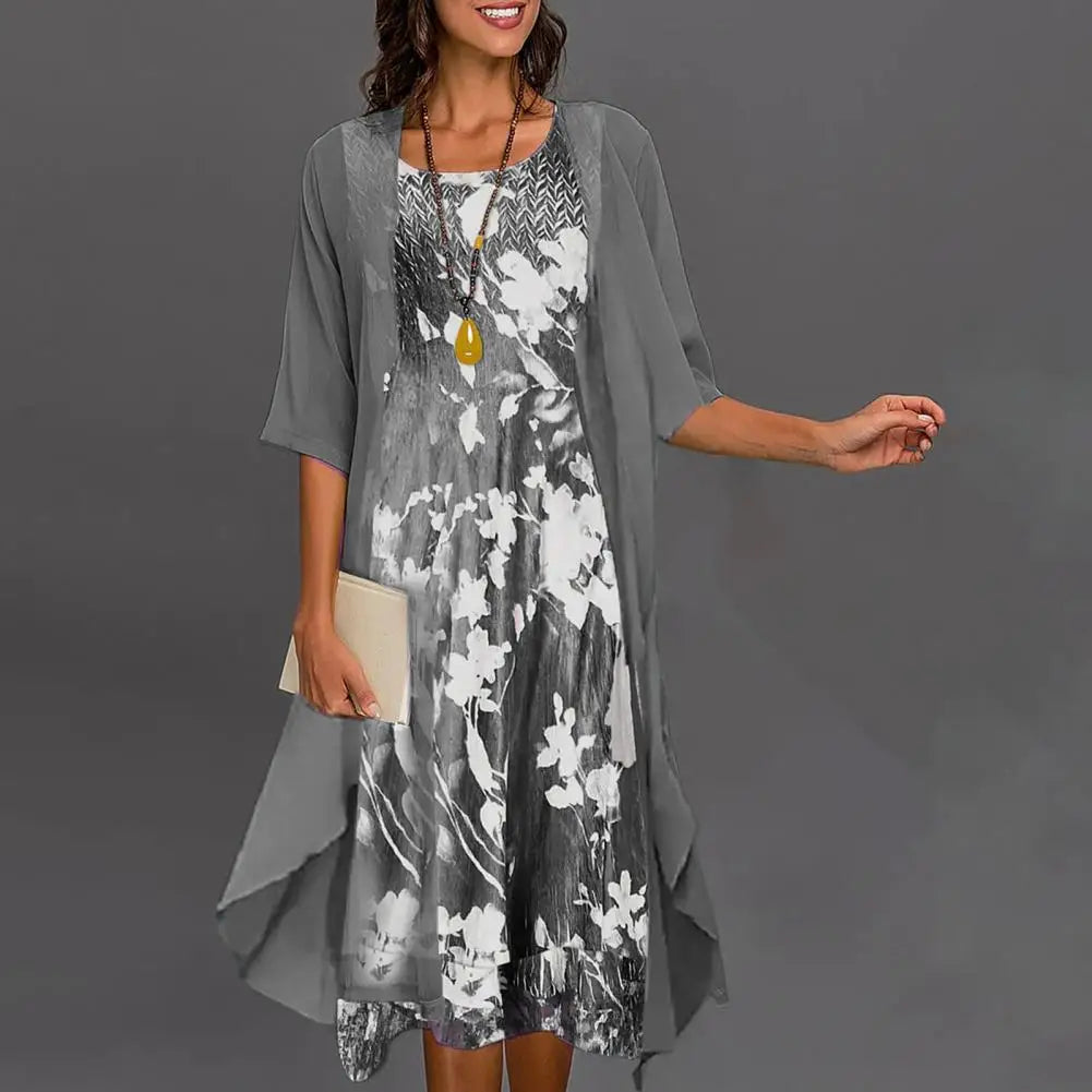 Elara | Robe à Motifs Floraux avec Tissu de Haute Qualité et Silhouette Élégante pour Femmes