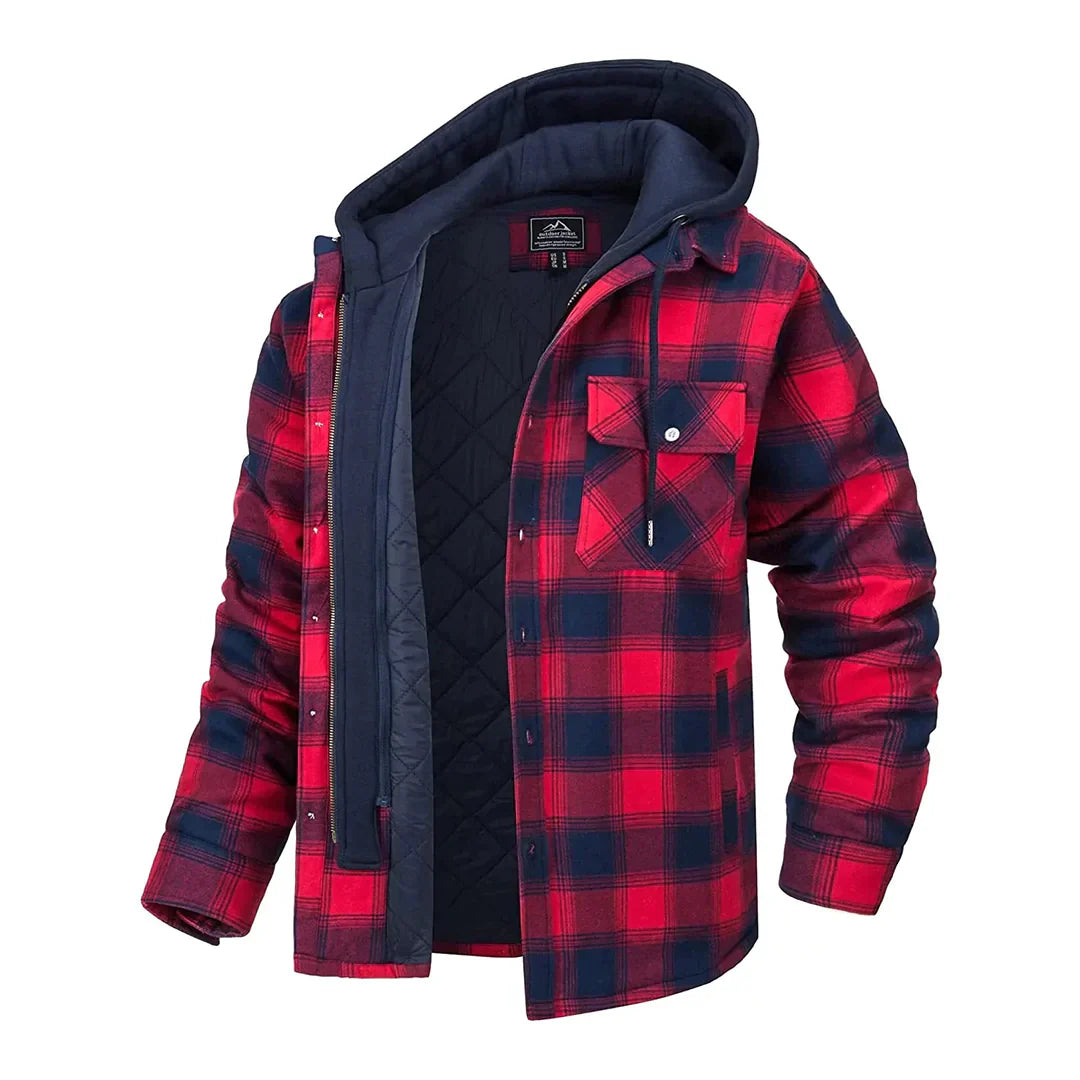 Coby - Veste à carreaux avec capuche pour hommes