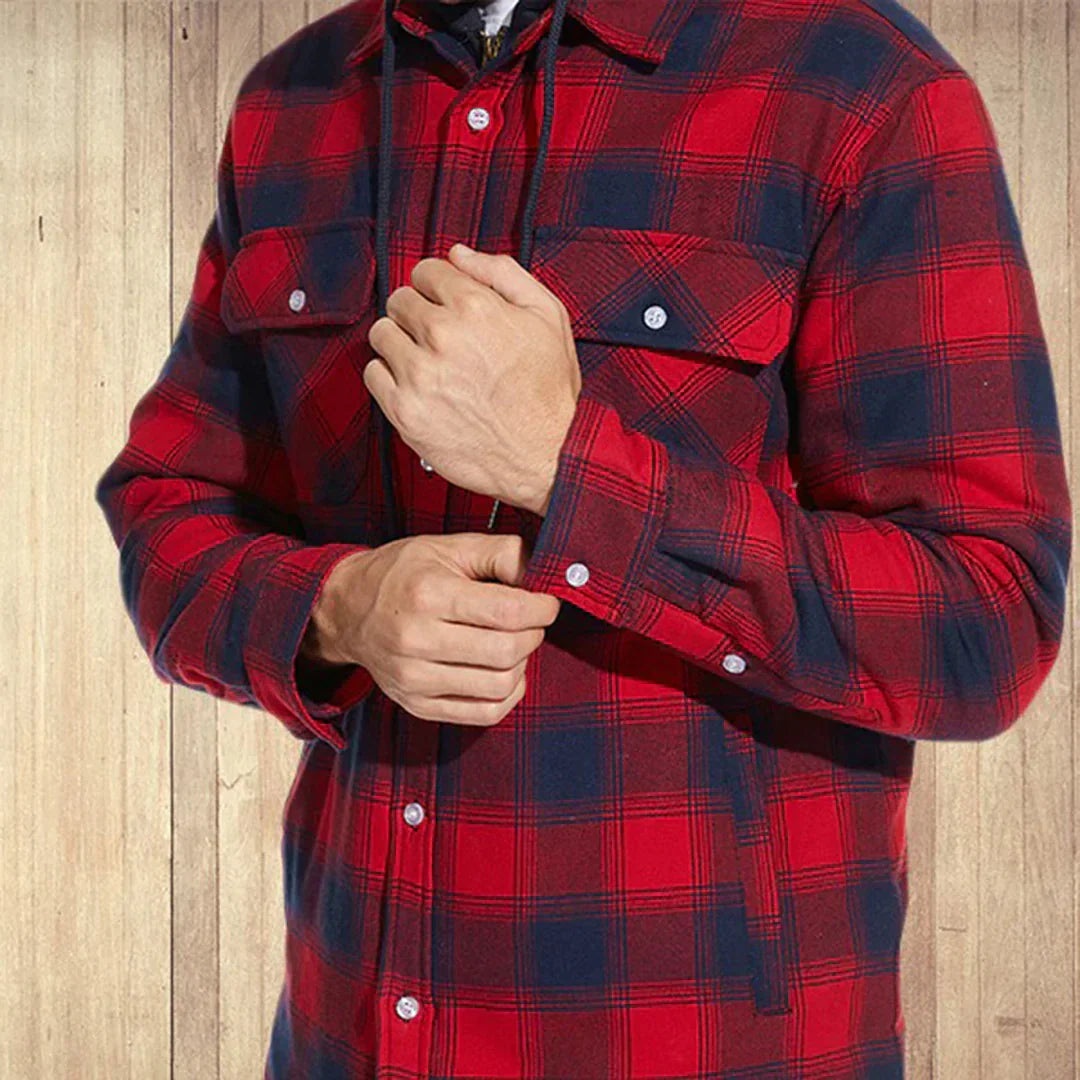 Coby - Veste à carreaux avec capuche pour hommes