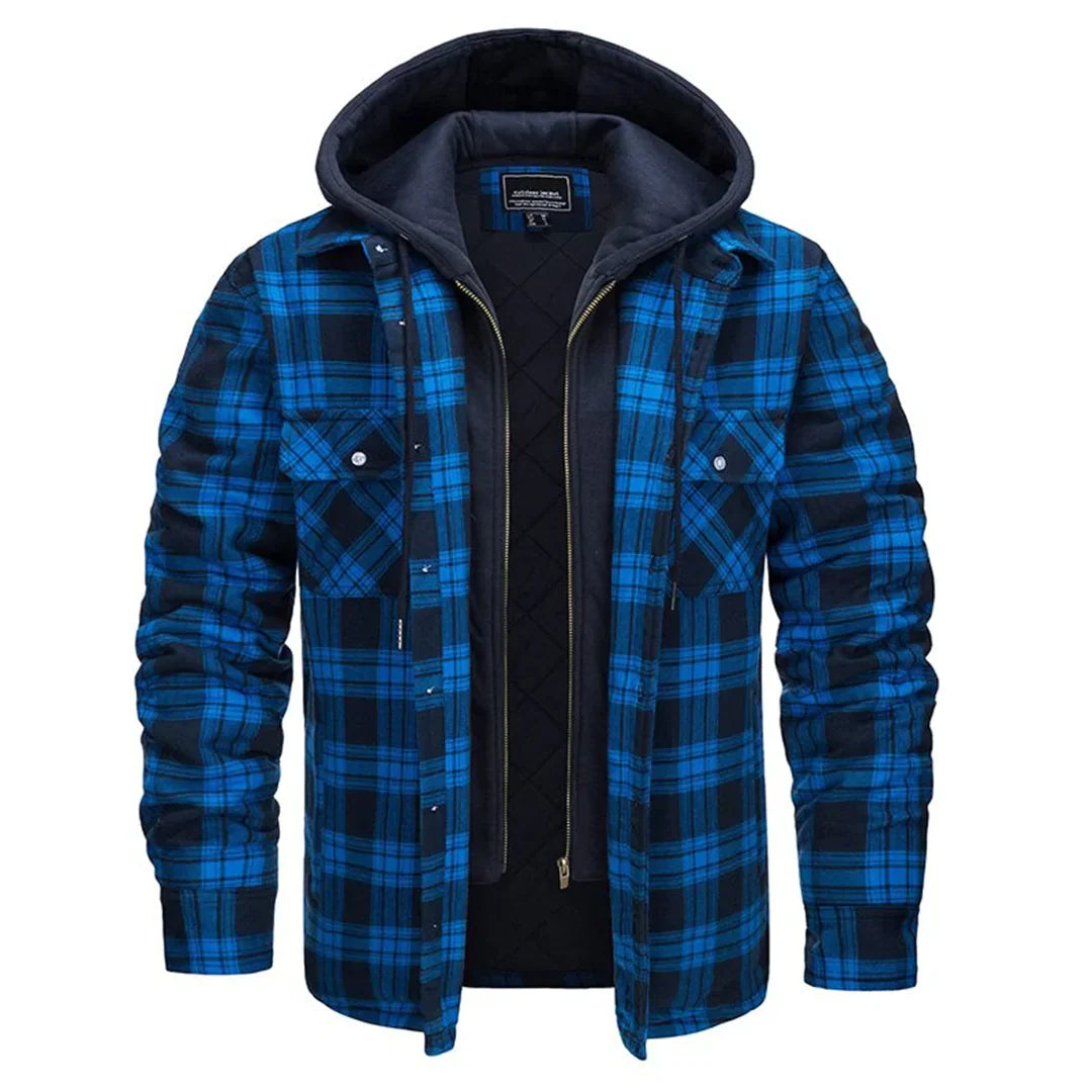 Coby - Veste à carreaux avec capuche pour hommes