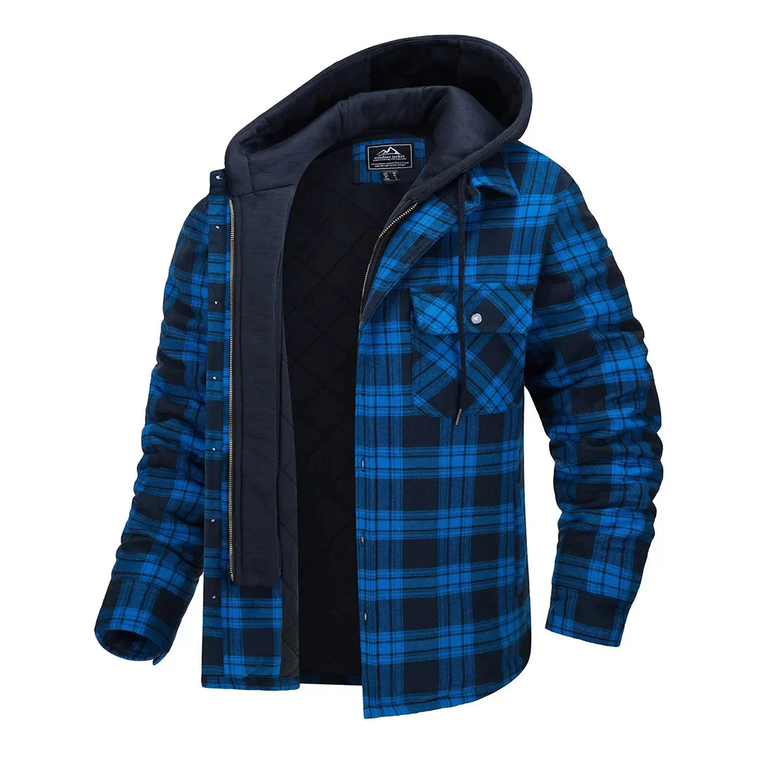 Coby - Veste à carreaux avec capuche pour hommes
