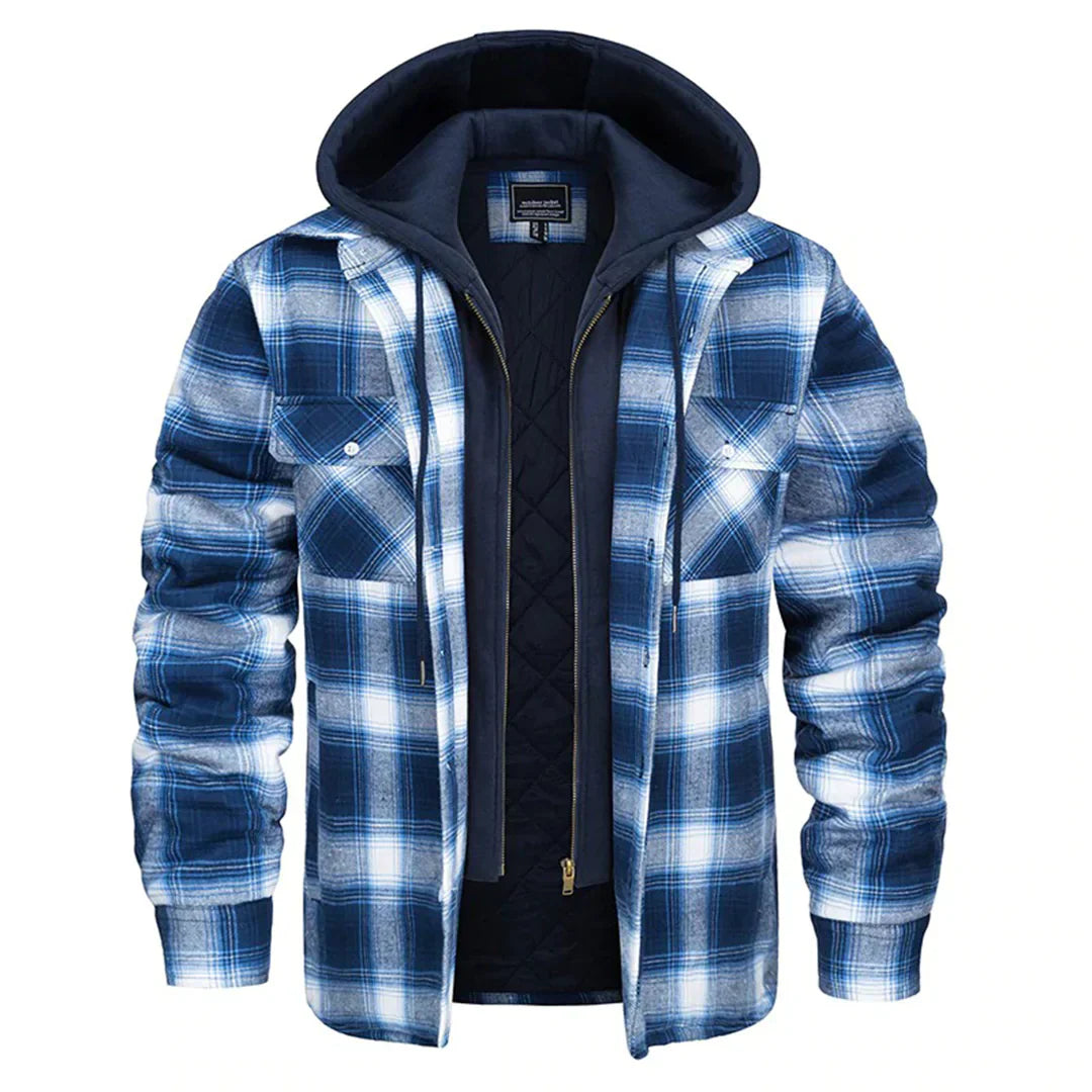 Coby - Veste à carreaux avec capuche pour hommes