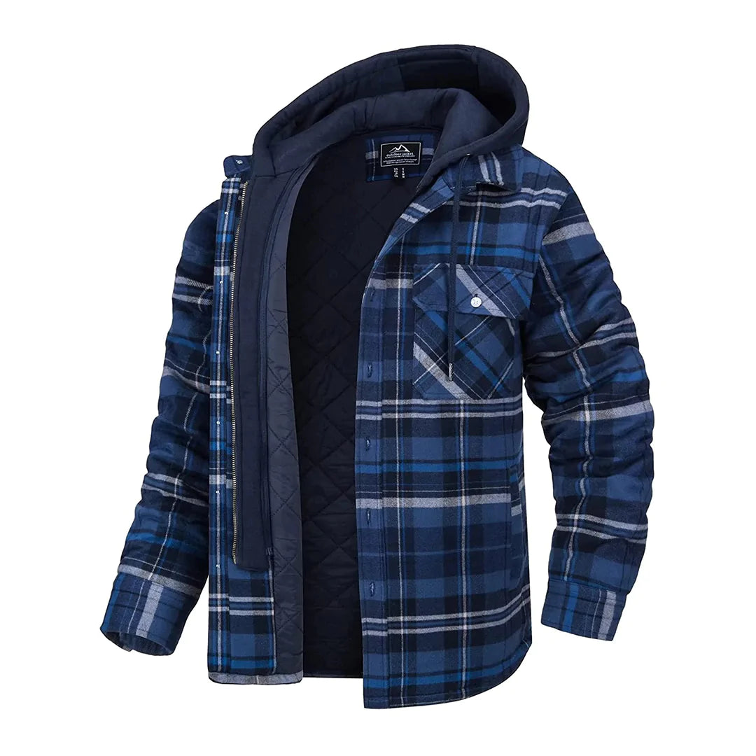 Coby - Veste à carreaux avec capuche pour hommes