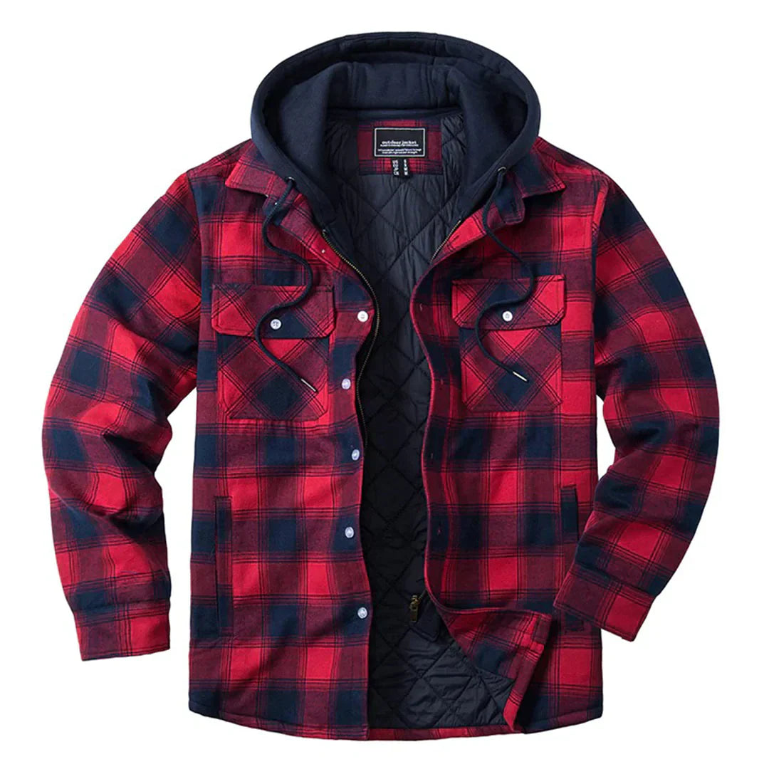 Coby - Veste à carreaux avec capuche pour hommes