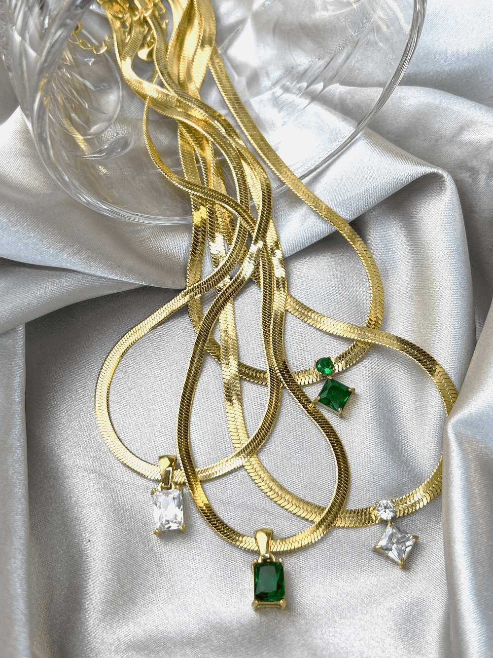 Lunaire | Collier plaqué or 14 carats avec Finition Élégante et Résistant à l'Eau pour Femmes