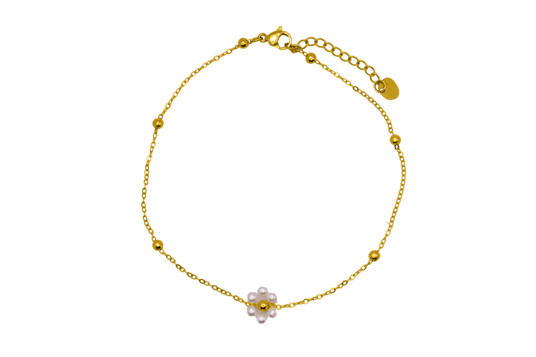 Iris | Bracelet de Cheville avec Finition Plaqué Or et Résistance à l'Eau pour Femmes