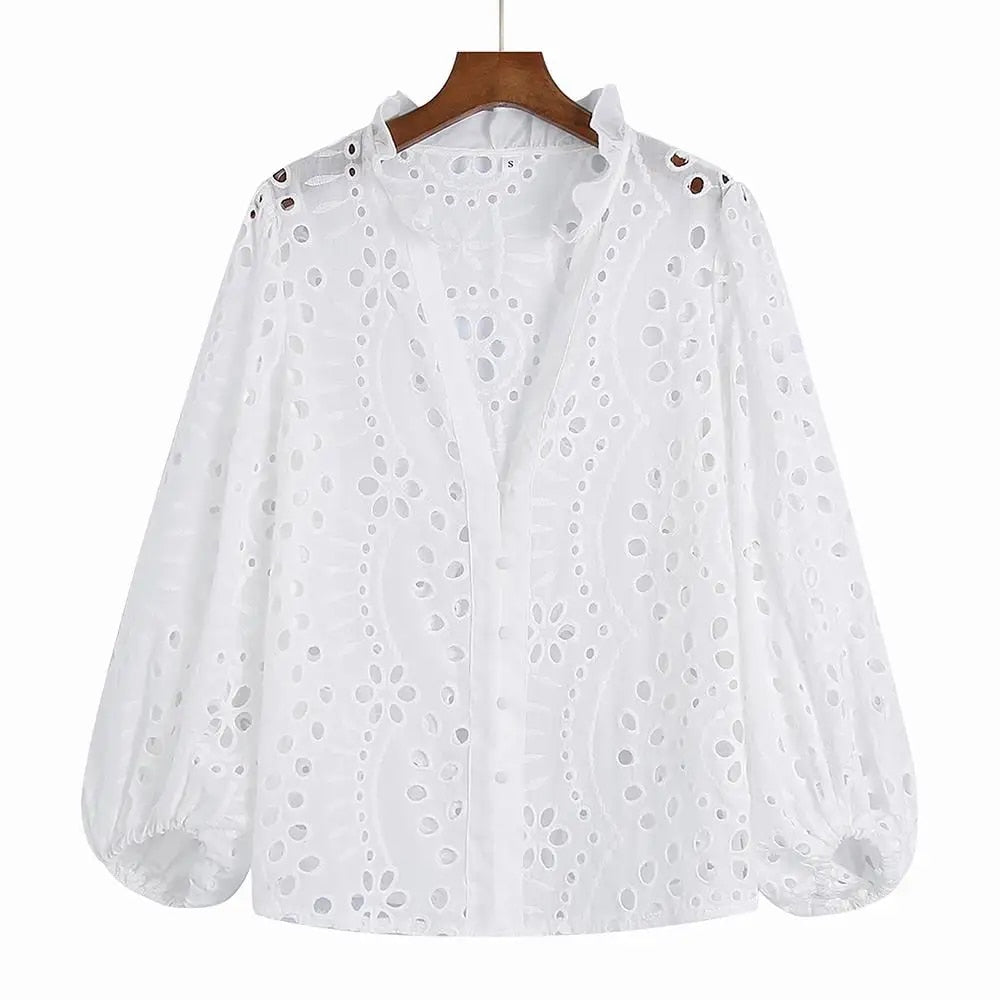 Léonie | Blouse avec Découpes Élégantes et Tissu Léger pour Femmes