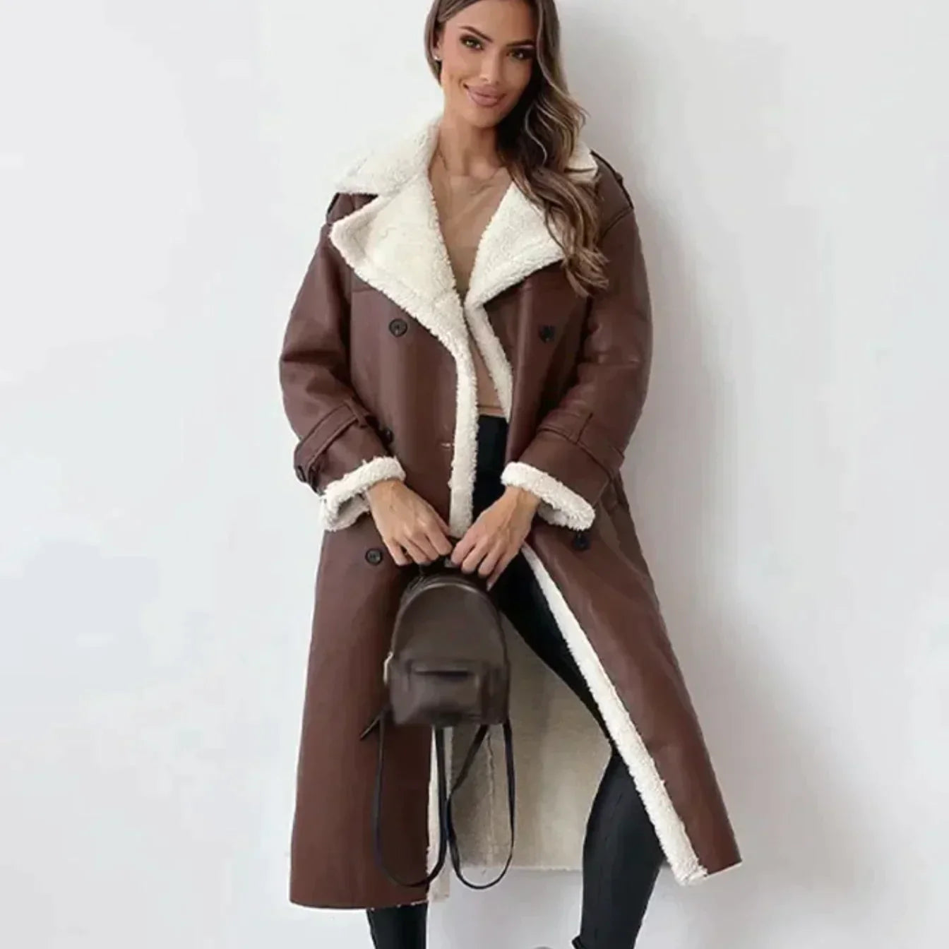 Sienna | Manteau en cuir avec Design Élégant et Confort Optimal pour Femmes