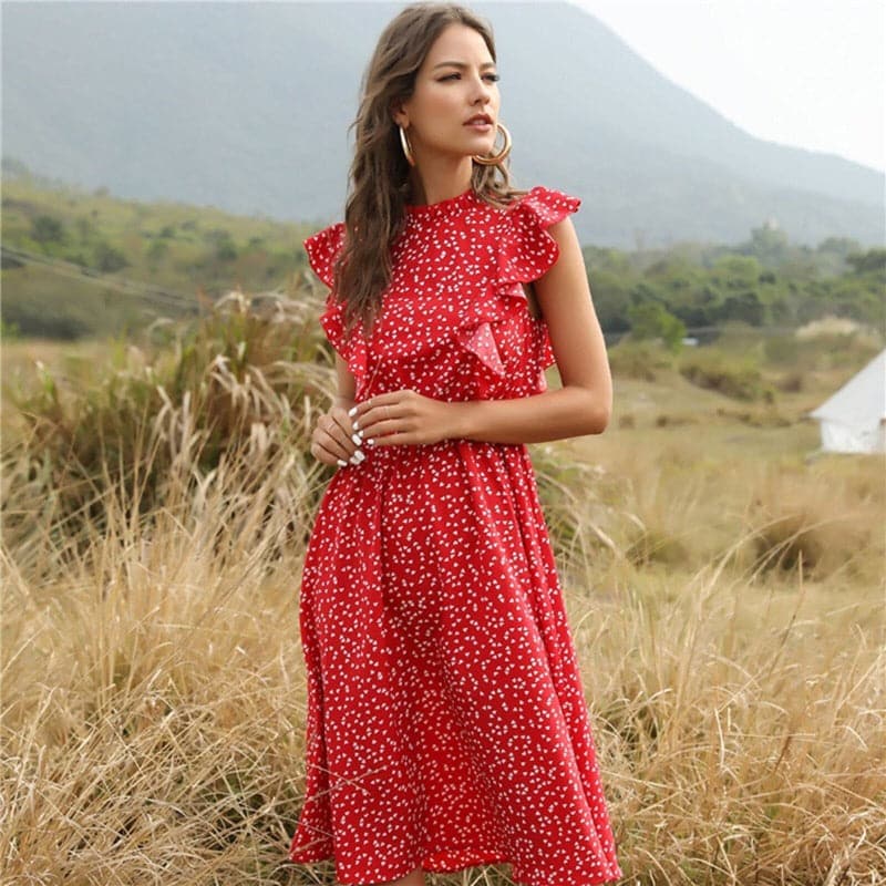 Simone - Robe d'été élégante à volants