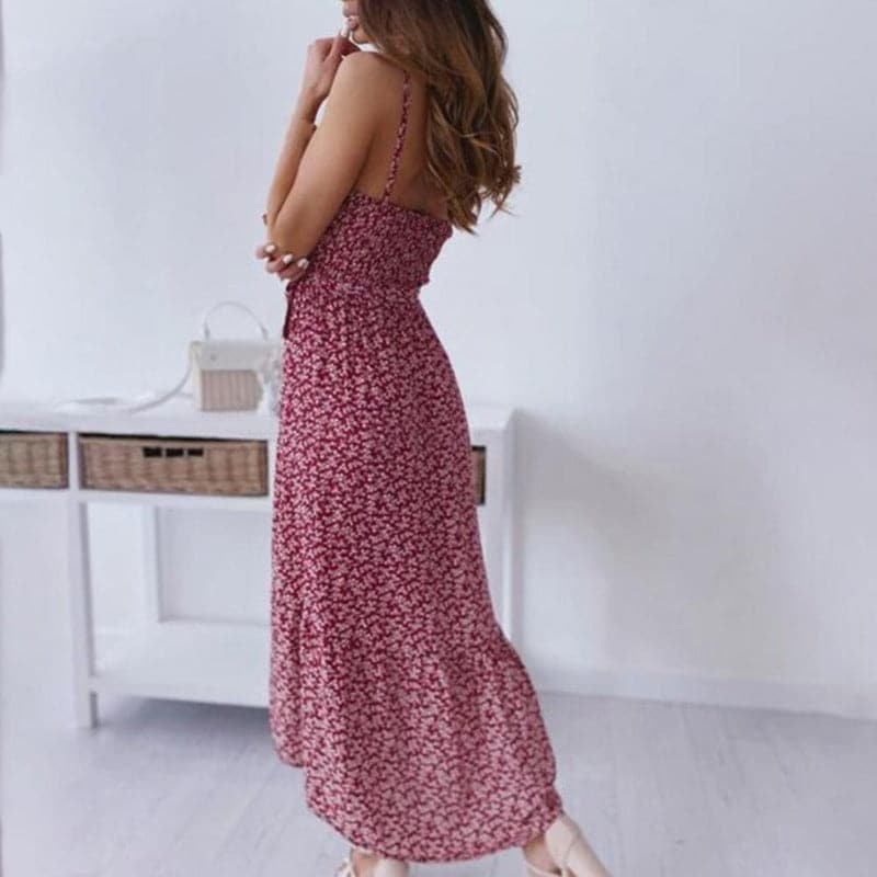 Miranda - Robe d'été longue élégante à fines bretelles