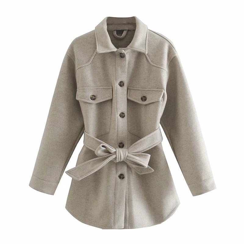 Livia | Veste Longue avec Ceinture Élégante et Confortable pour Femmes