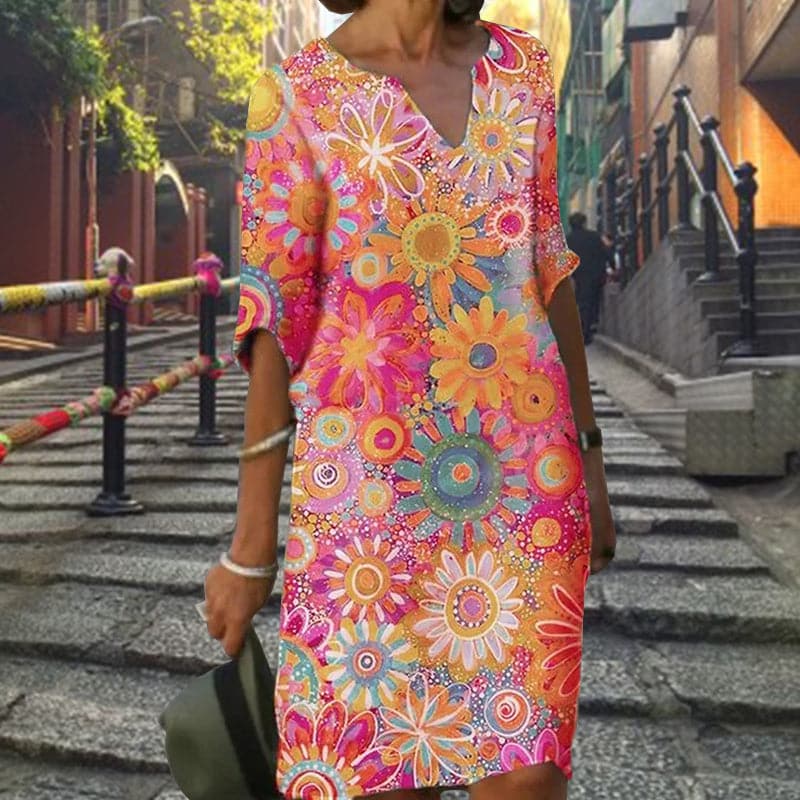Lou - Confortable robe avec motif floral