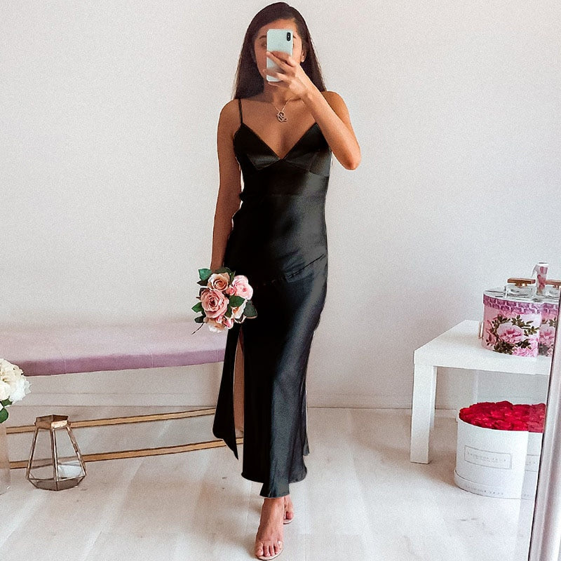 Clara | Robe de soirée fendue avec Tissu de Qualité et Design Élégant pour Femmes