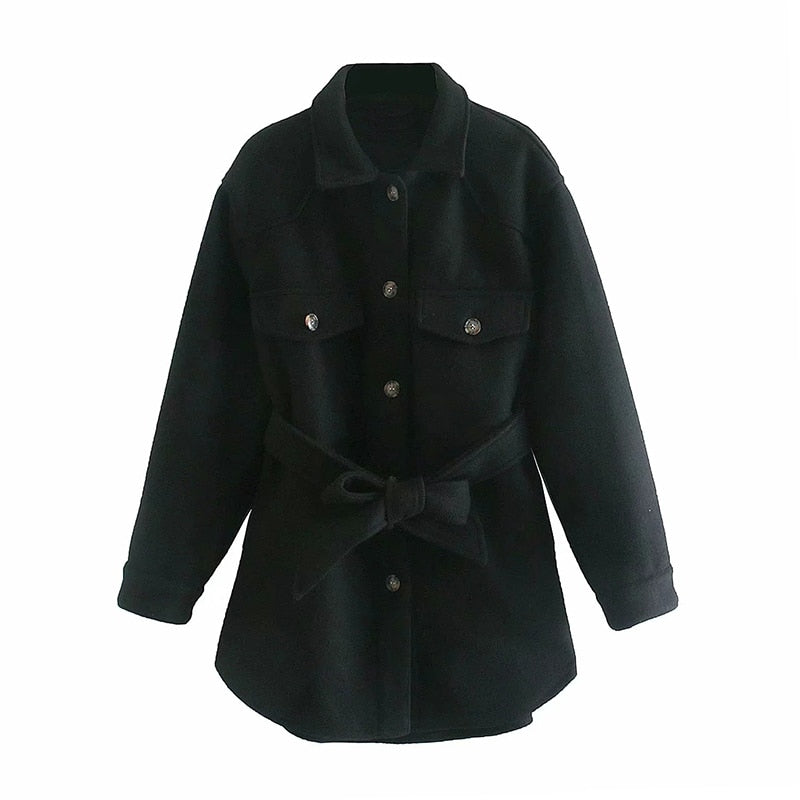 Livia | Veste Longue avec Ceinture Élégante et Confortable pour Femmes