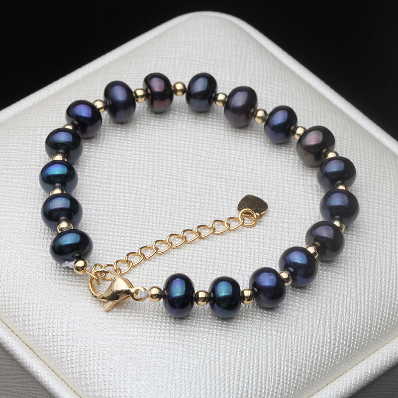 Sélène | Bracelet à Breloques avec Perles d'Eau Douce et Design Élégant pour Femmes