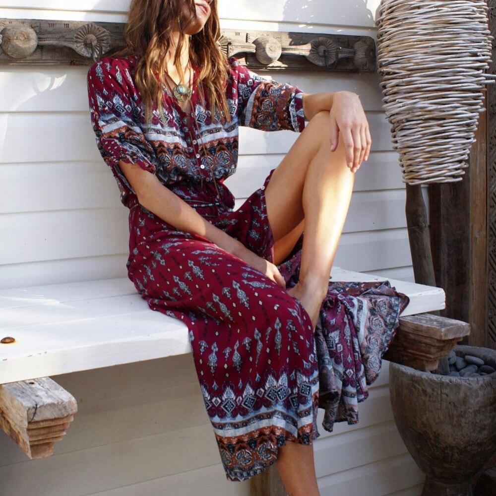 Lunaire | Robe Longue avec Motifs Floraux et Confort Exceptionnel pour Femmes