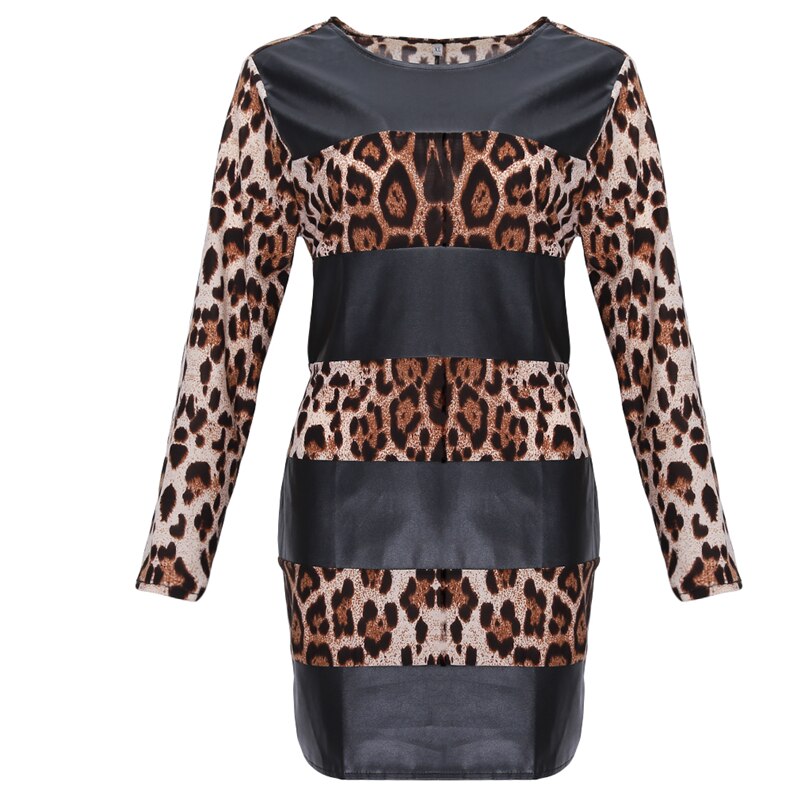 Léonie | Robe de Soirée avec Motifs Léopard et Coupes Élégantes pour Femmes