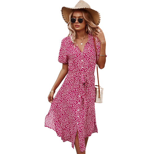 Luna | Robe Fleurie avec Tissu de Qualité et Silhouette Élégante pour Femmes