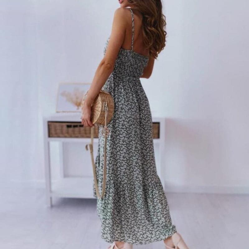 Miranda - Robe d'été longue élégante à fines bretelles