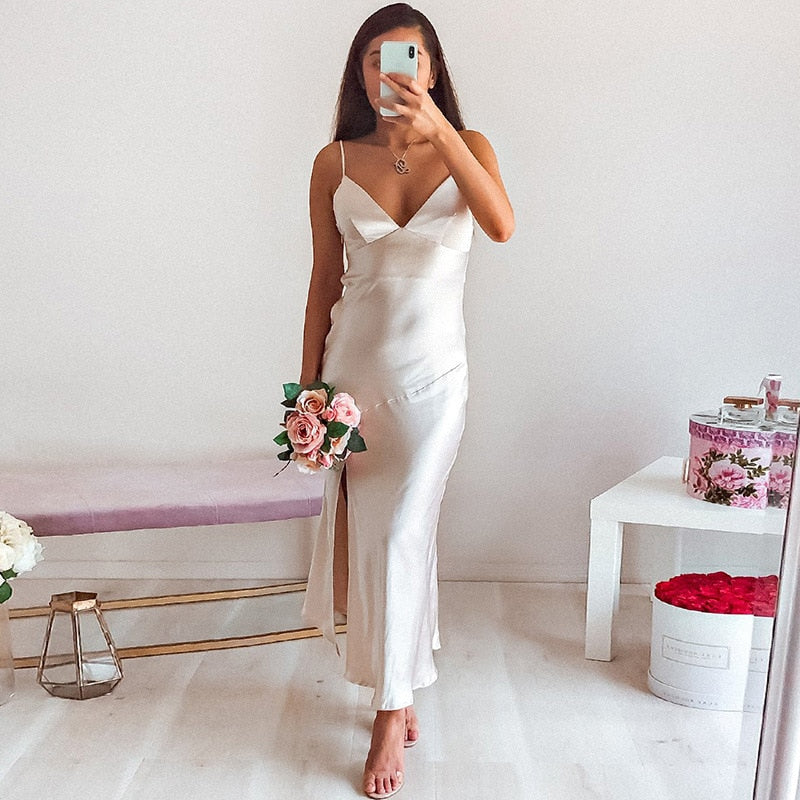 Clara | Robe de soirée fendue avec Tissu de Qualité et Design Élégant pour Femmes