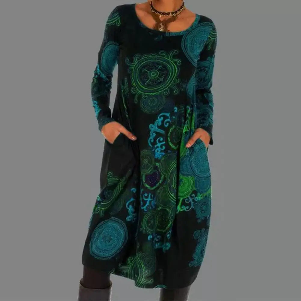 Léonie | Robe Boho Vintage avec Confort Optimal et Poches Pratiques pour Femmes