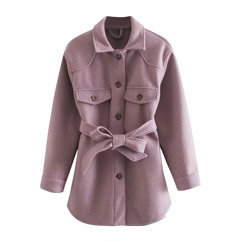 Livia | Veste Longue avec Ceinture Élégante et Confortable pour Femmes