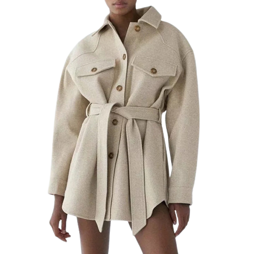 Livia | Veste Longue avec Ceinture Élégante et Confortable pour Femmes