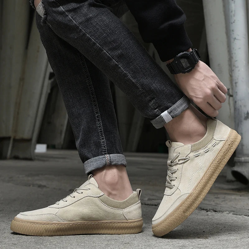 Luca | Baskets en Daim avec Semelle Antidérapante et Style Décontracté pour Hommes