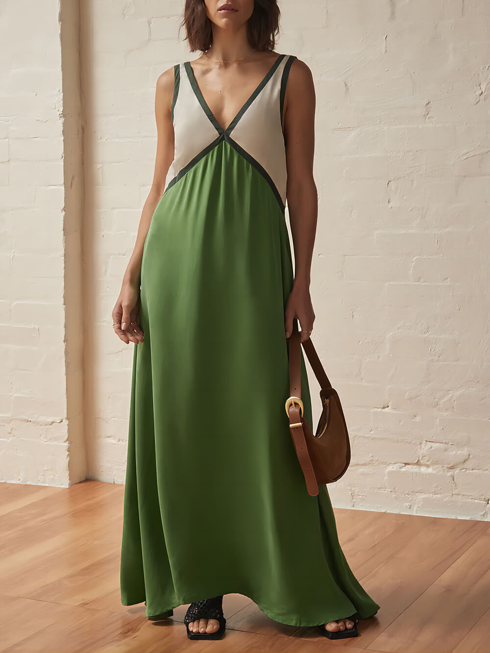Sofia | Robe à col en V avec Imprimé Unique et Tissu de Haute Qualité pour Femmes