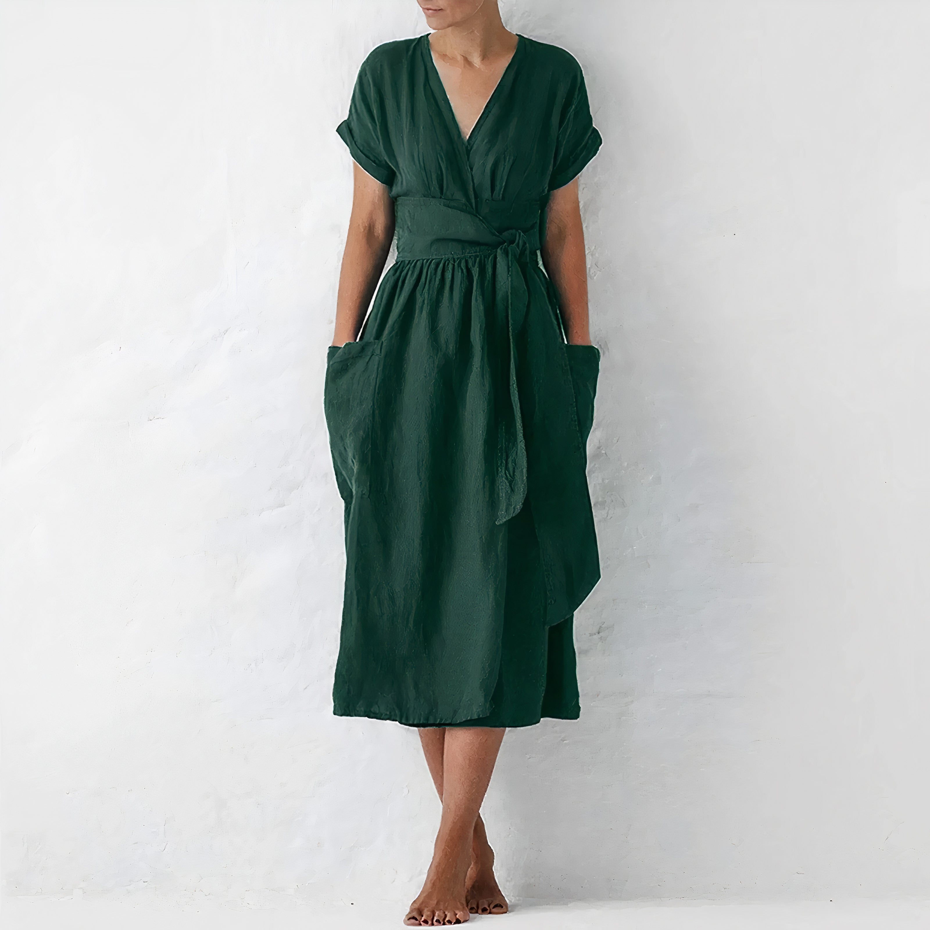 Léonie | Robe Portefeuille avec Style Élégant et Détails Uniques pour Femmes