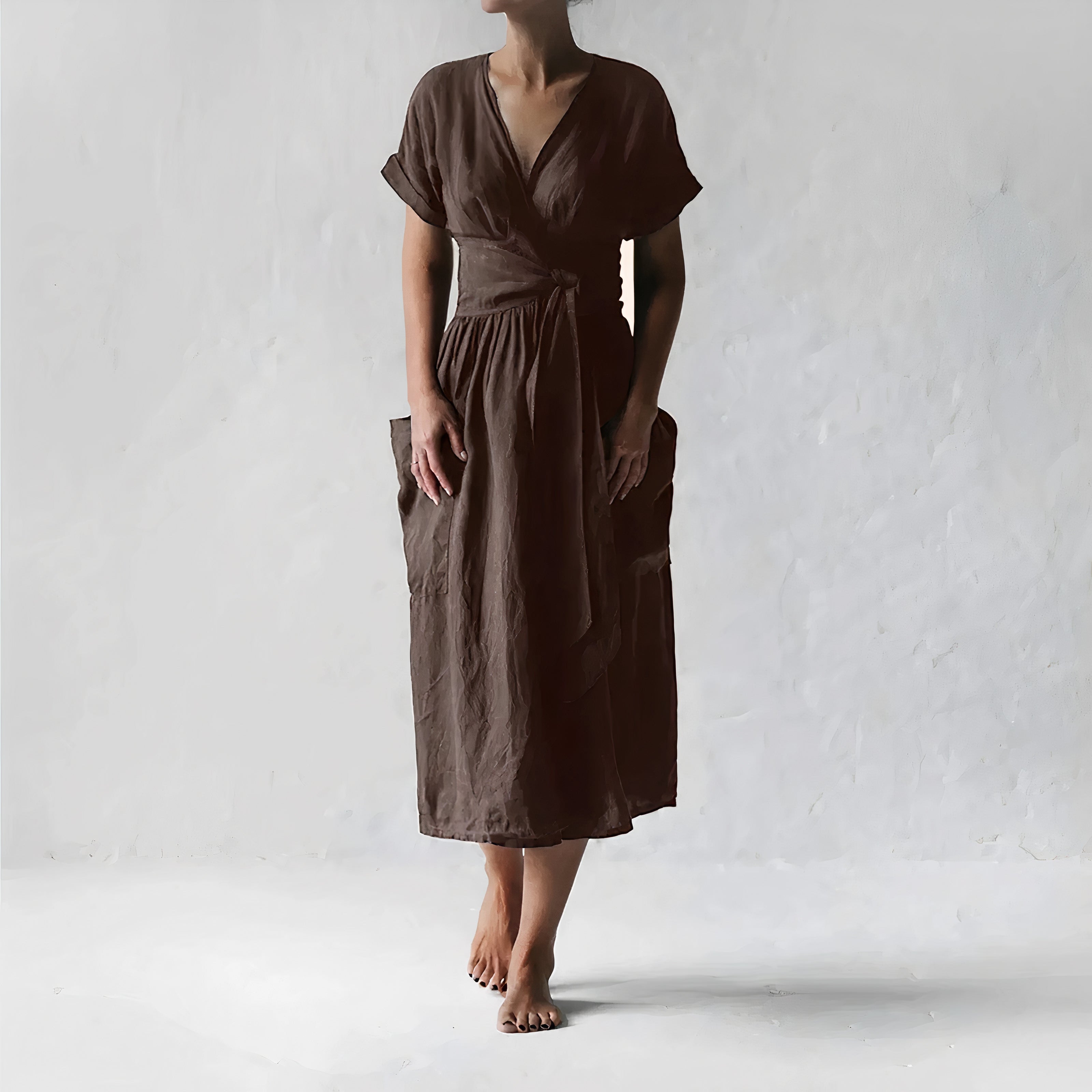 Léonie | Robe Portefeuille avec Style Élégant et Détails Uniques pour Femmes