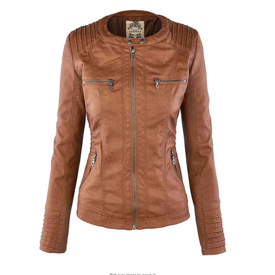 Livia | Veste en Cuir avec Doublure Thermique et Élégance pour Femmes